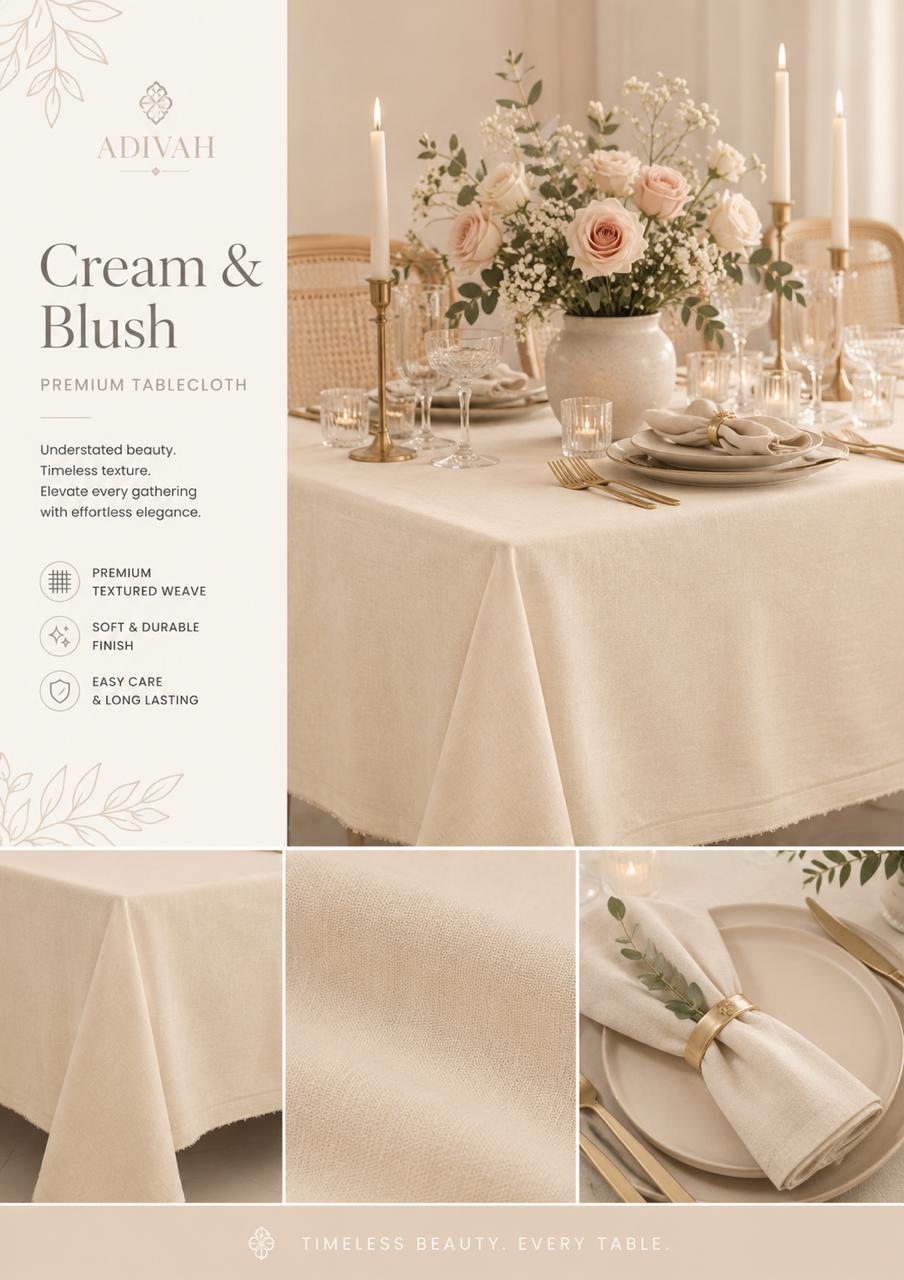 Cream Blush Tablecloth
