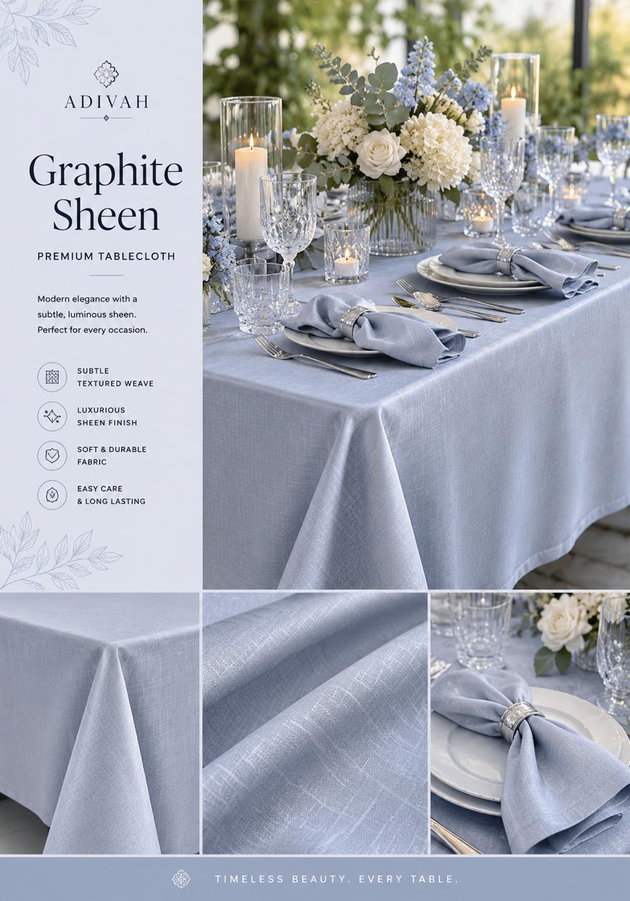 Graphite Sheen Tablecloth
