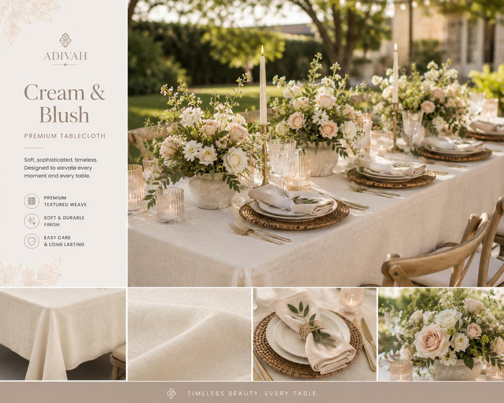 Cream Blush Tablecloth
