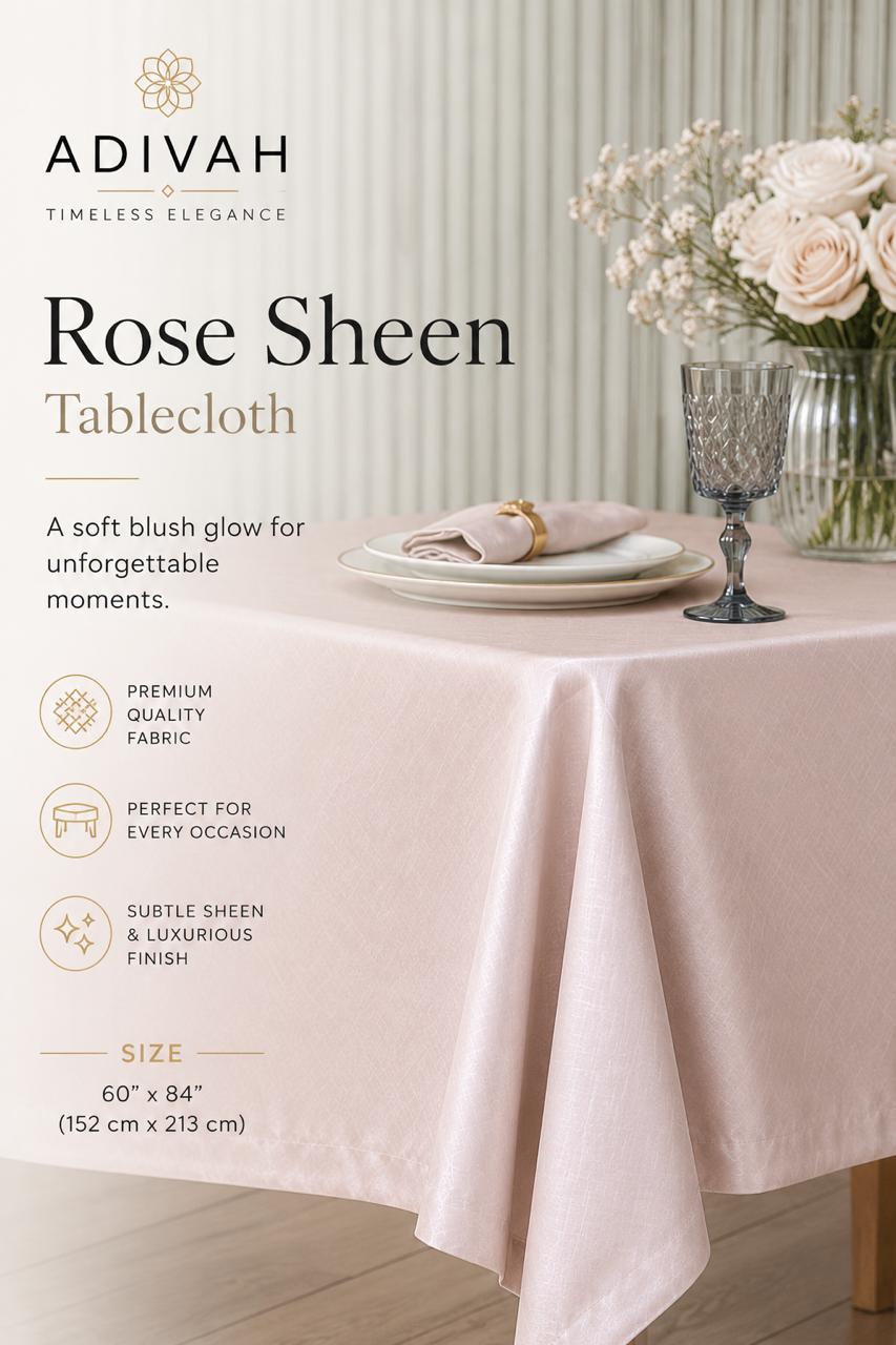 Rose Sheen Tablecloth