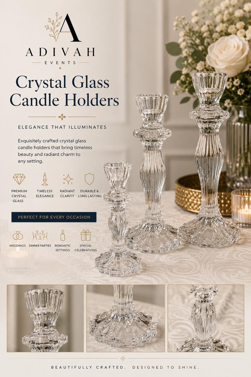 Crystal Glass Candle Holder
