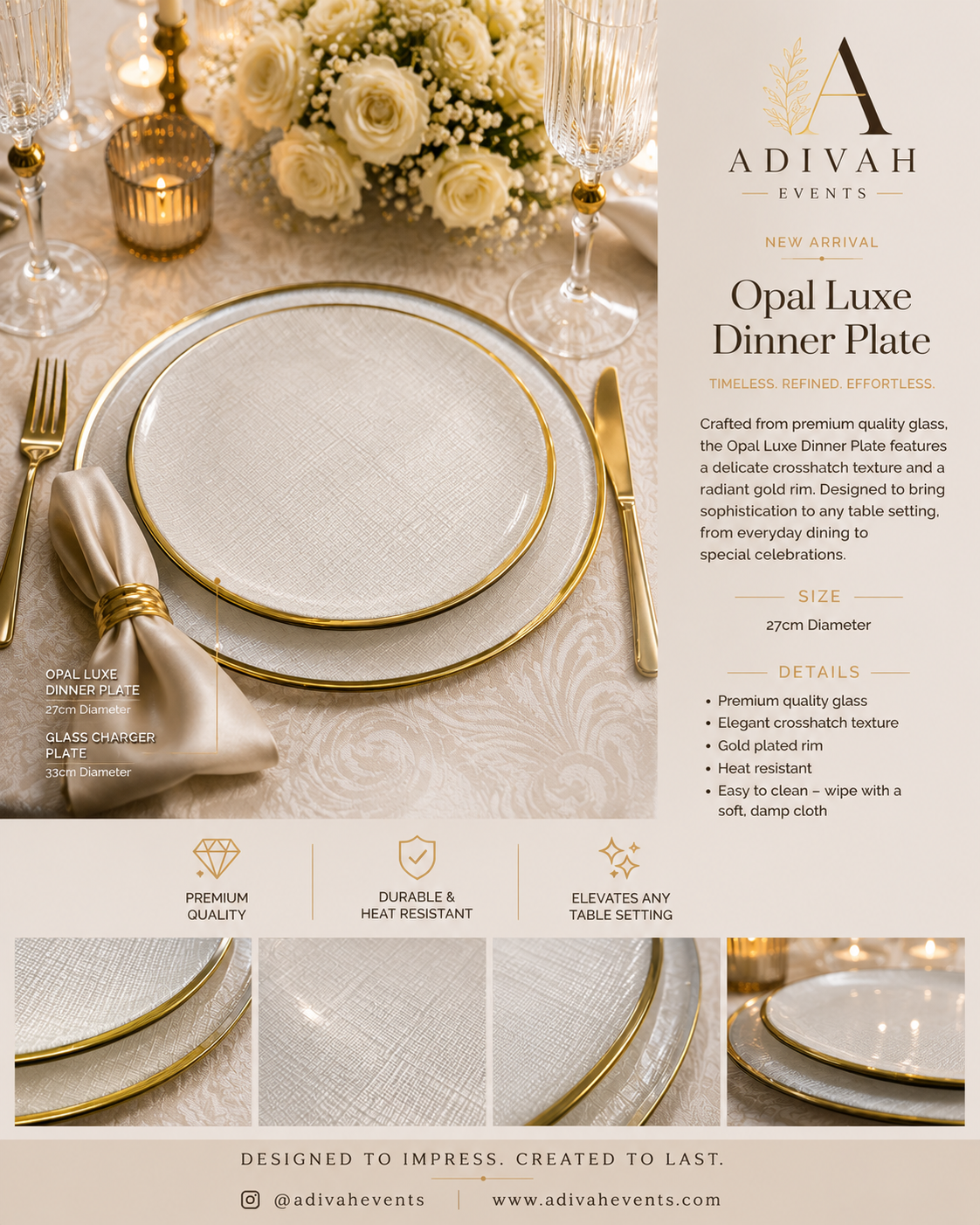 Opal Luxe Glass Dinner Plate
