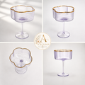 Adivah Petal Gold Rim Coupe Glass