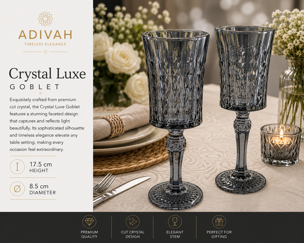Adivah Noir Crystal Flute (thick)