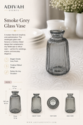 Smoke Grey Bud Vase
