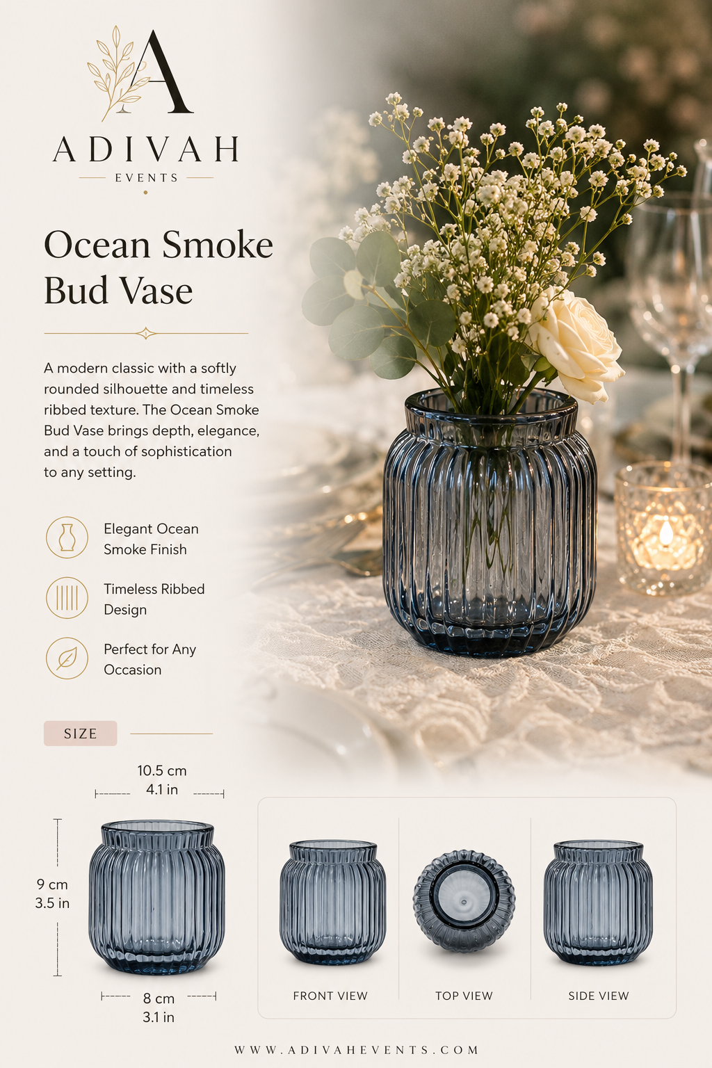 Ocean Smoke Bud Vase