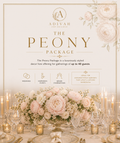 Peony Package — Elevated styling for lsophisticated gatherings 40 pax