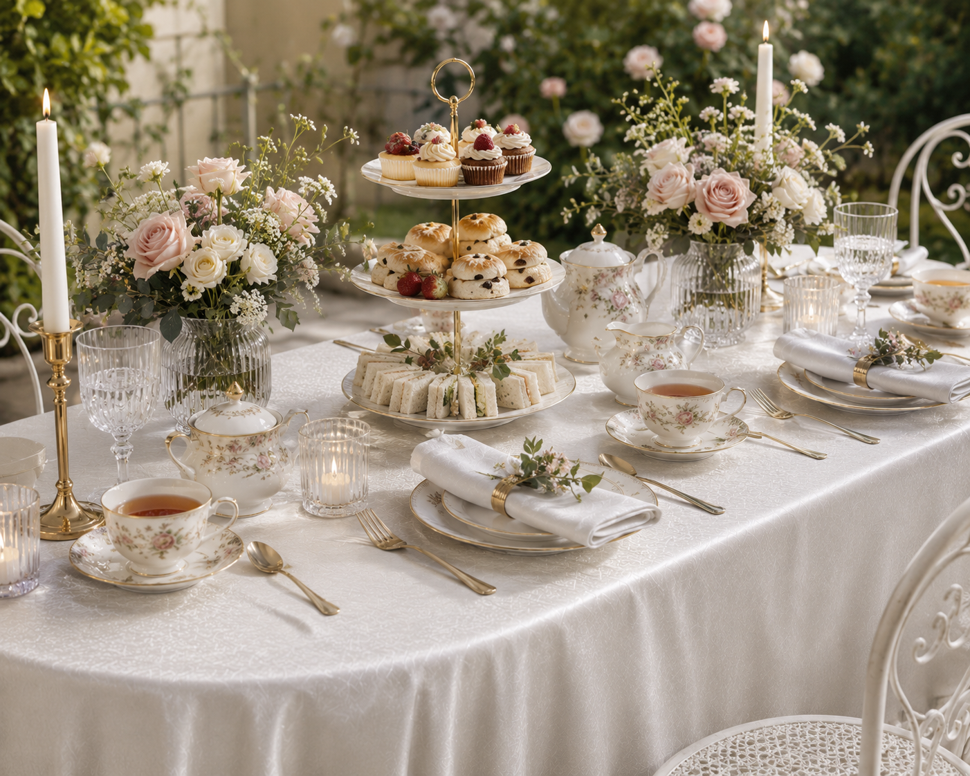 Silver Sheen Tablecloth