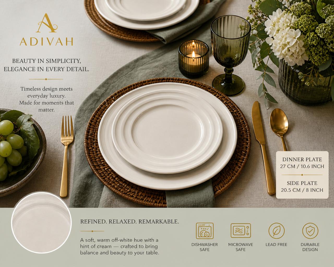 Creme Dinner plate set