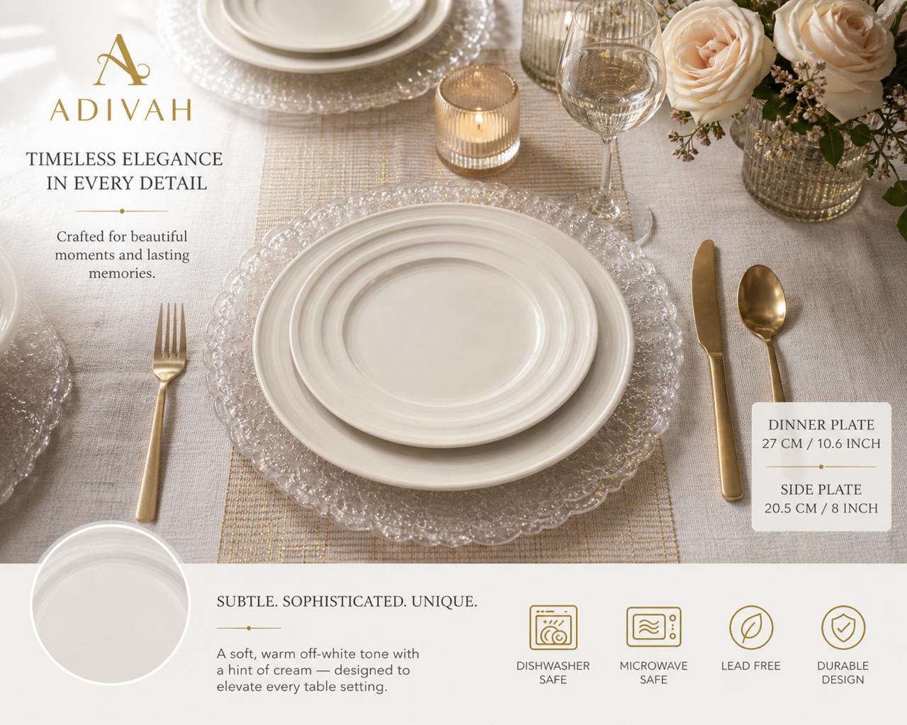 Creme Dinner plate set