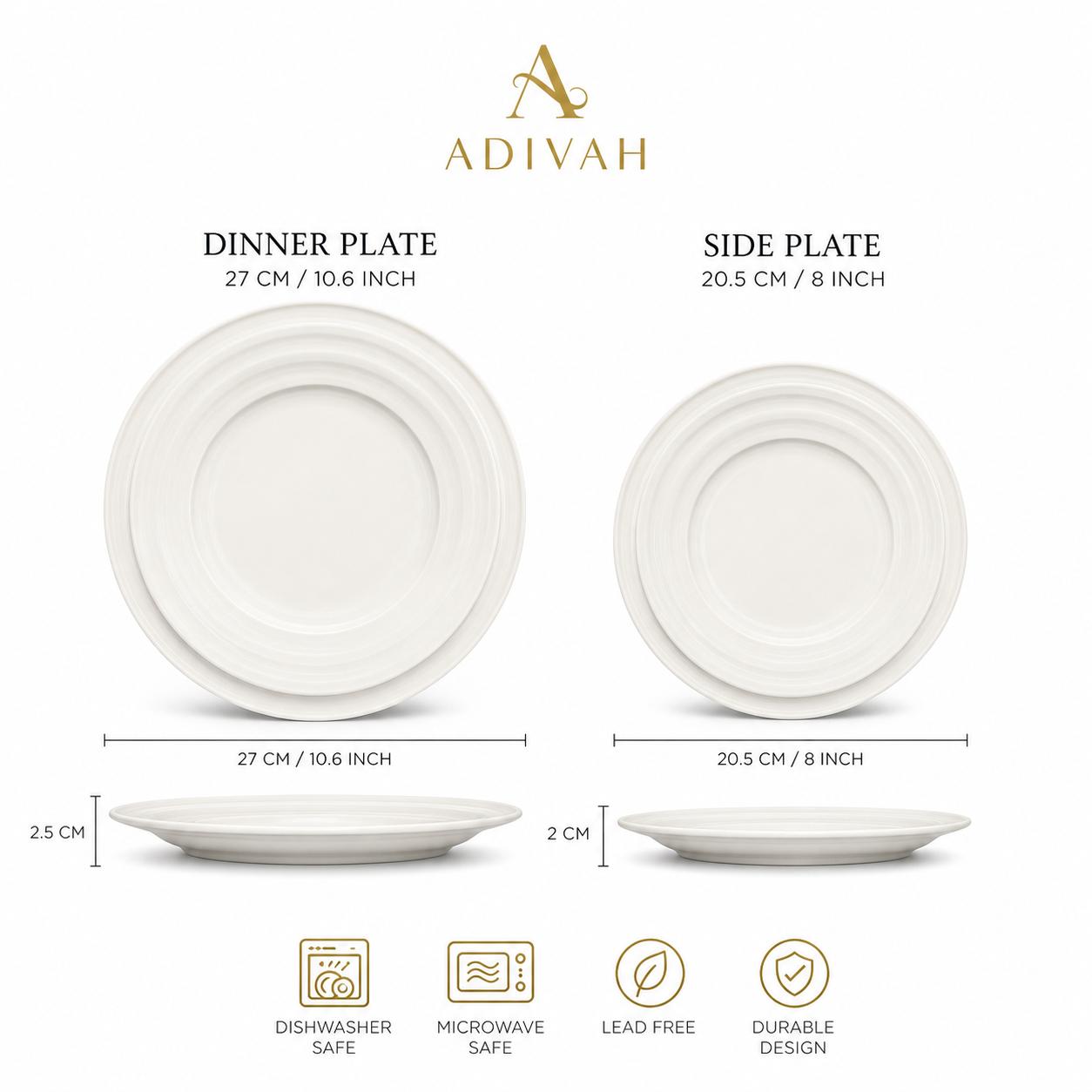 Creme Dinner plate set