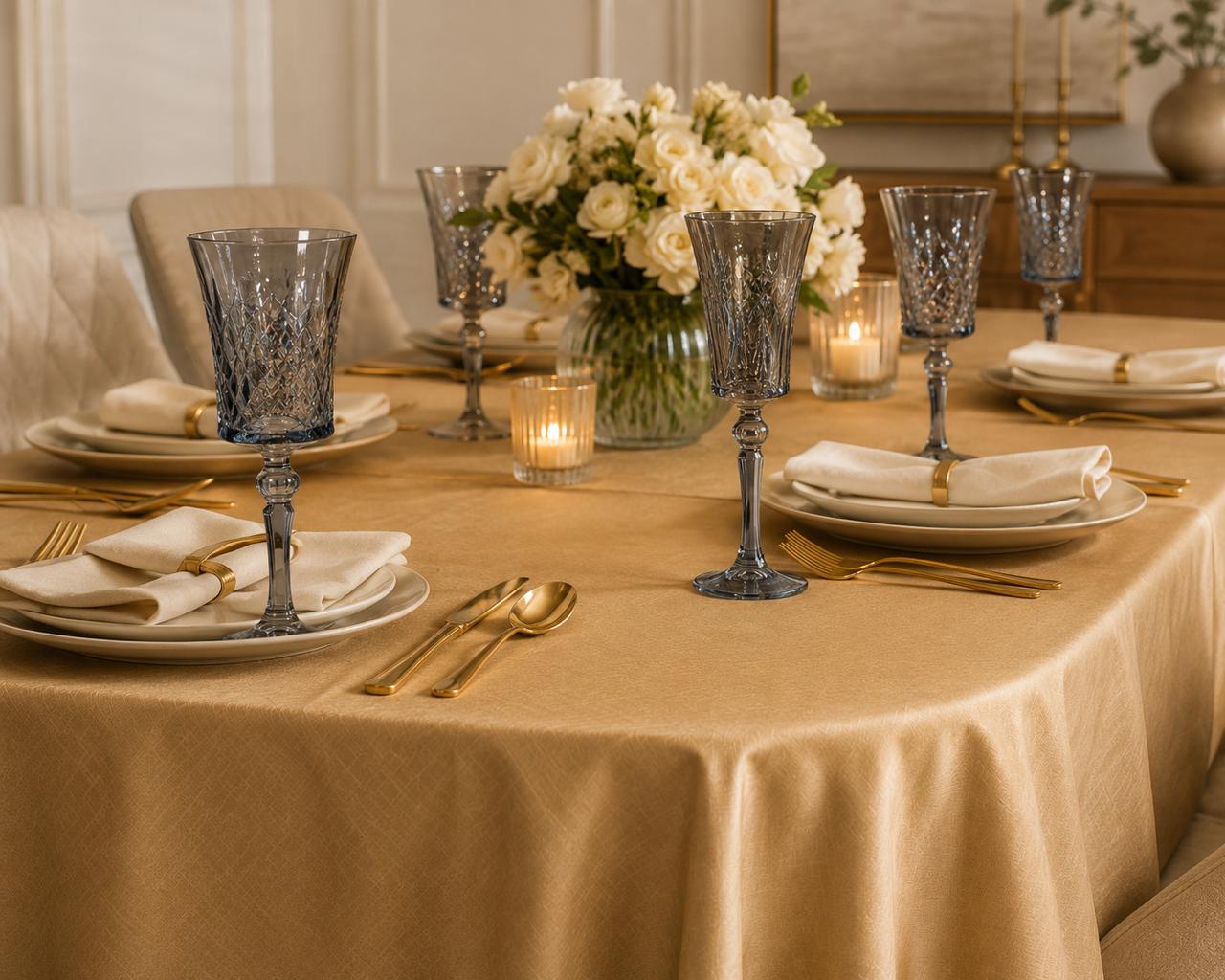 Gold Sheen Tablecloth