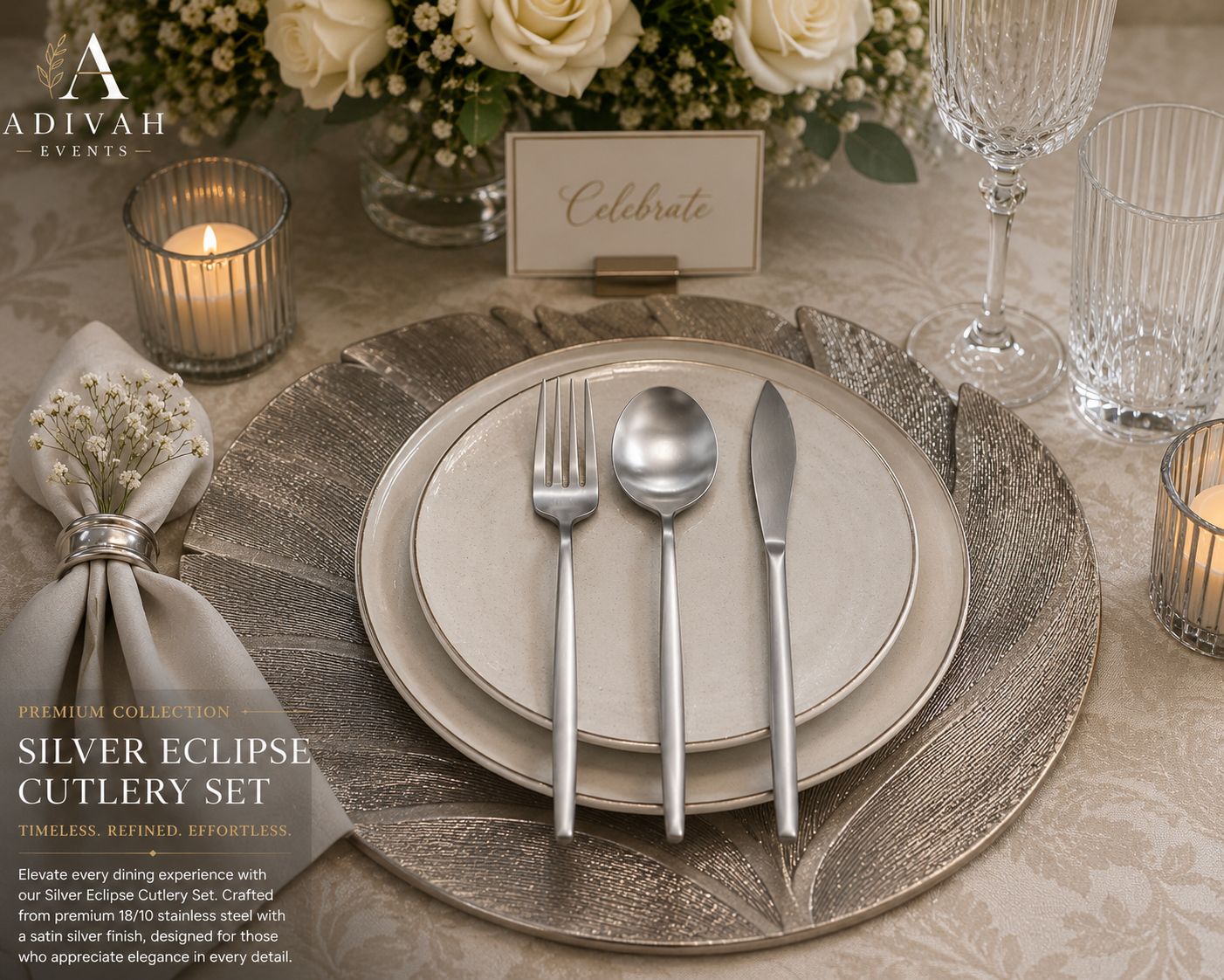 Silver Eclipse Cutlery Set