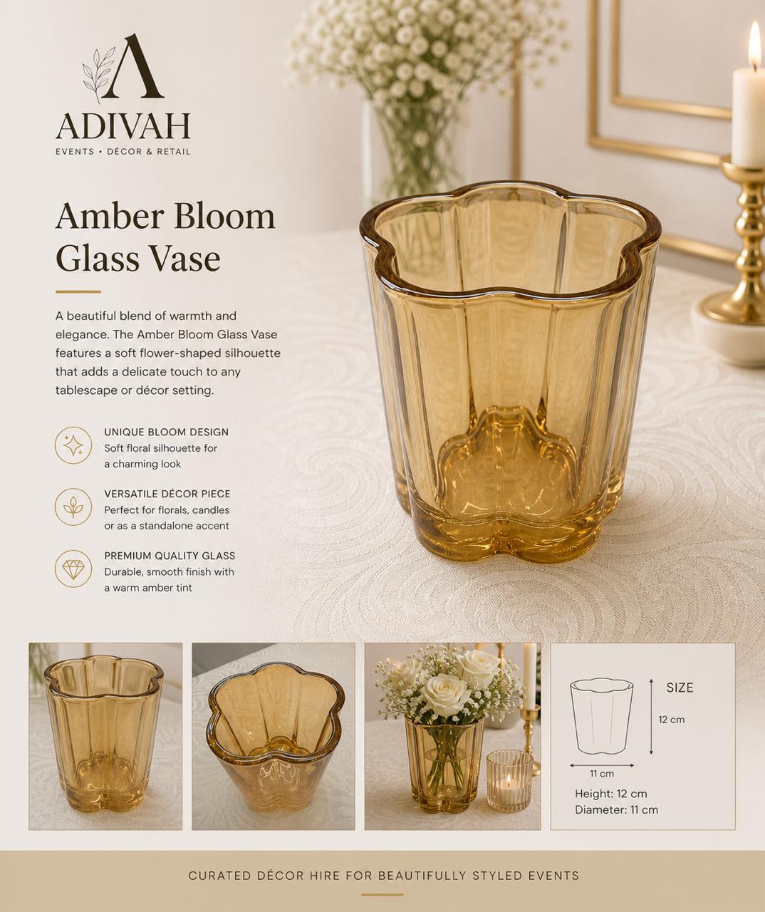Amber Bloom Bud Vase
