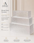 Textured Acrylic Table Risers Set of 3