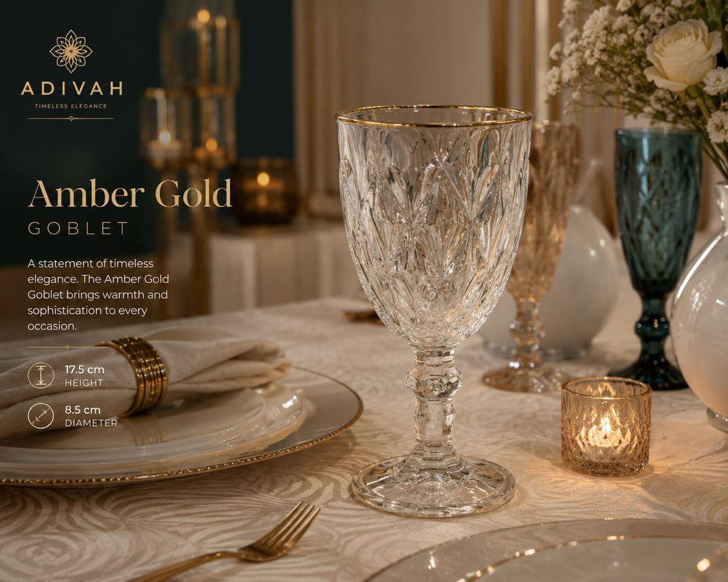 Crystal Gold Rimmed Goblet
