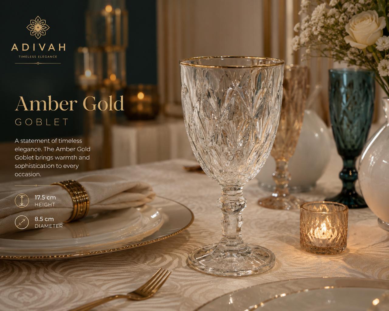Crystal Gold Rimmed Goblet