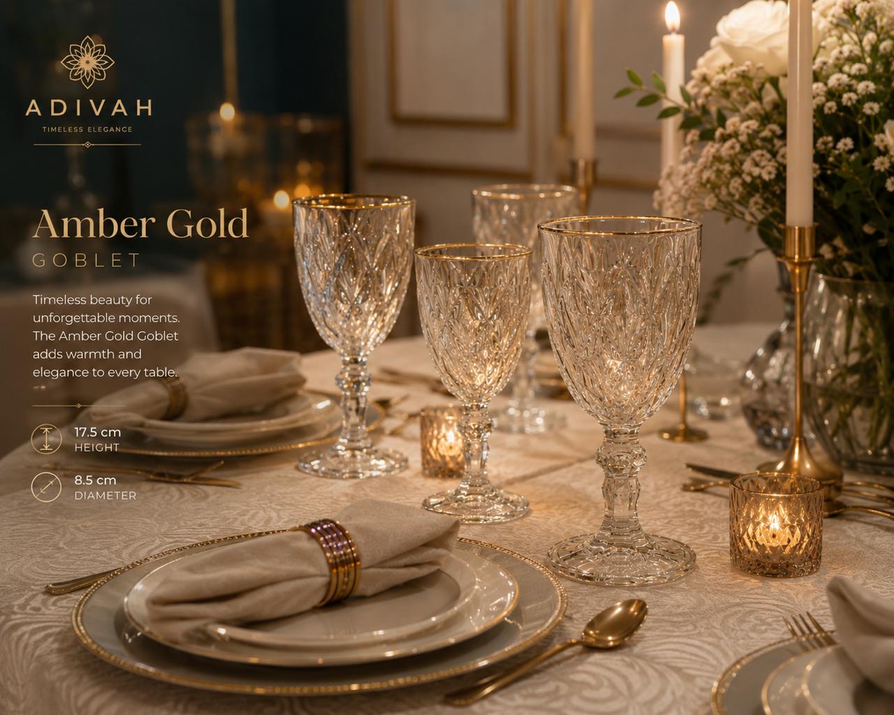 Crystal Gold Rimmed Goblet