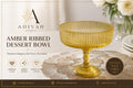 Amber Ribbed Dessert Bowls