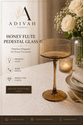Honey Flute Pedestal Glass