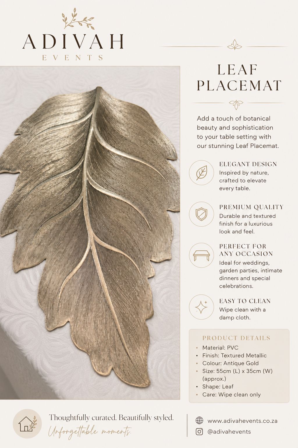 Gold Leaf Placemat