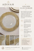 Gold Rim Glass Charger Plate