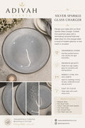 Silver Sparkle Glass Charger