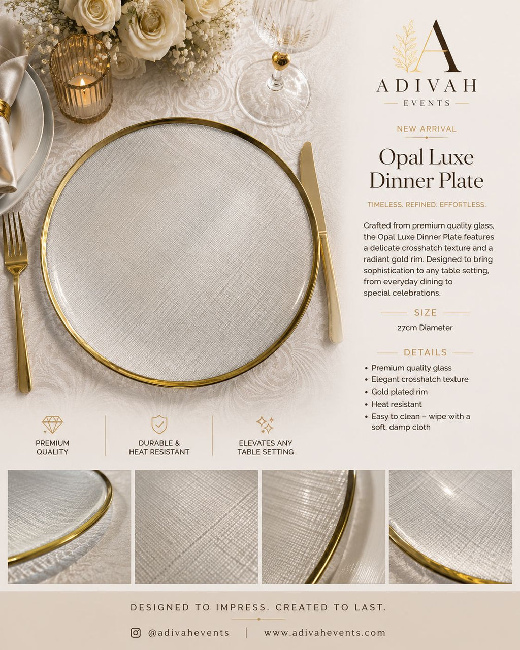 Opal Luxe Glass Dinner Plate